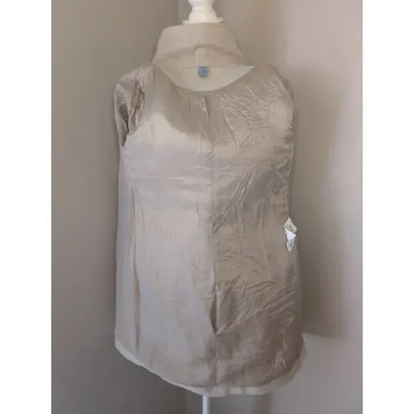 Farm Rio Brazil rare exclusive minimalist chic ivory cream zipper coat S - Picture 6 of 11